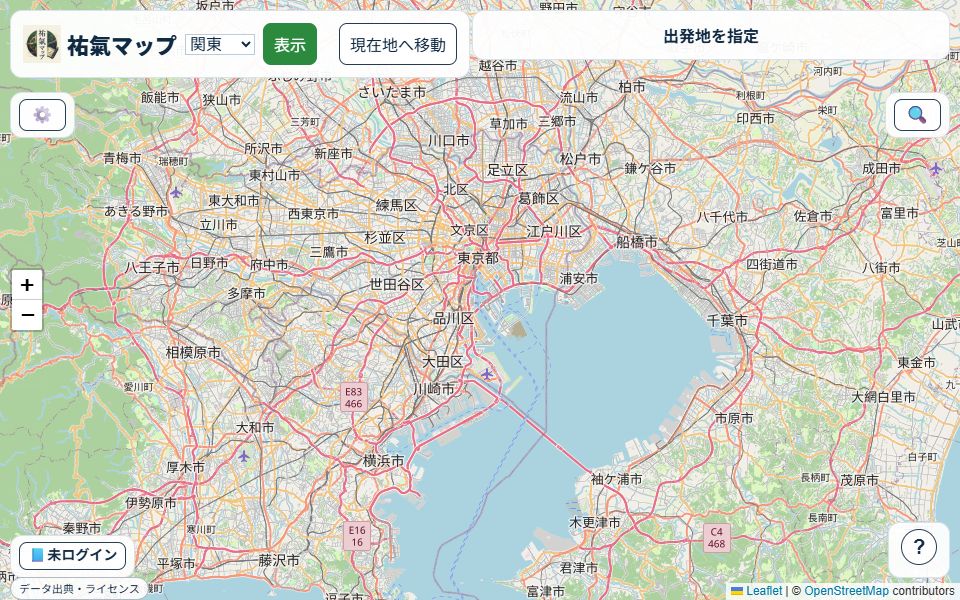 祐氣マップ 画面